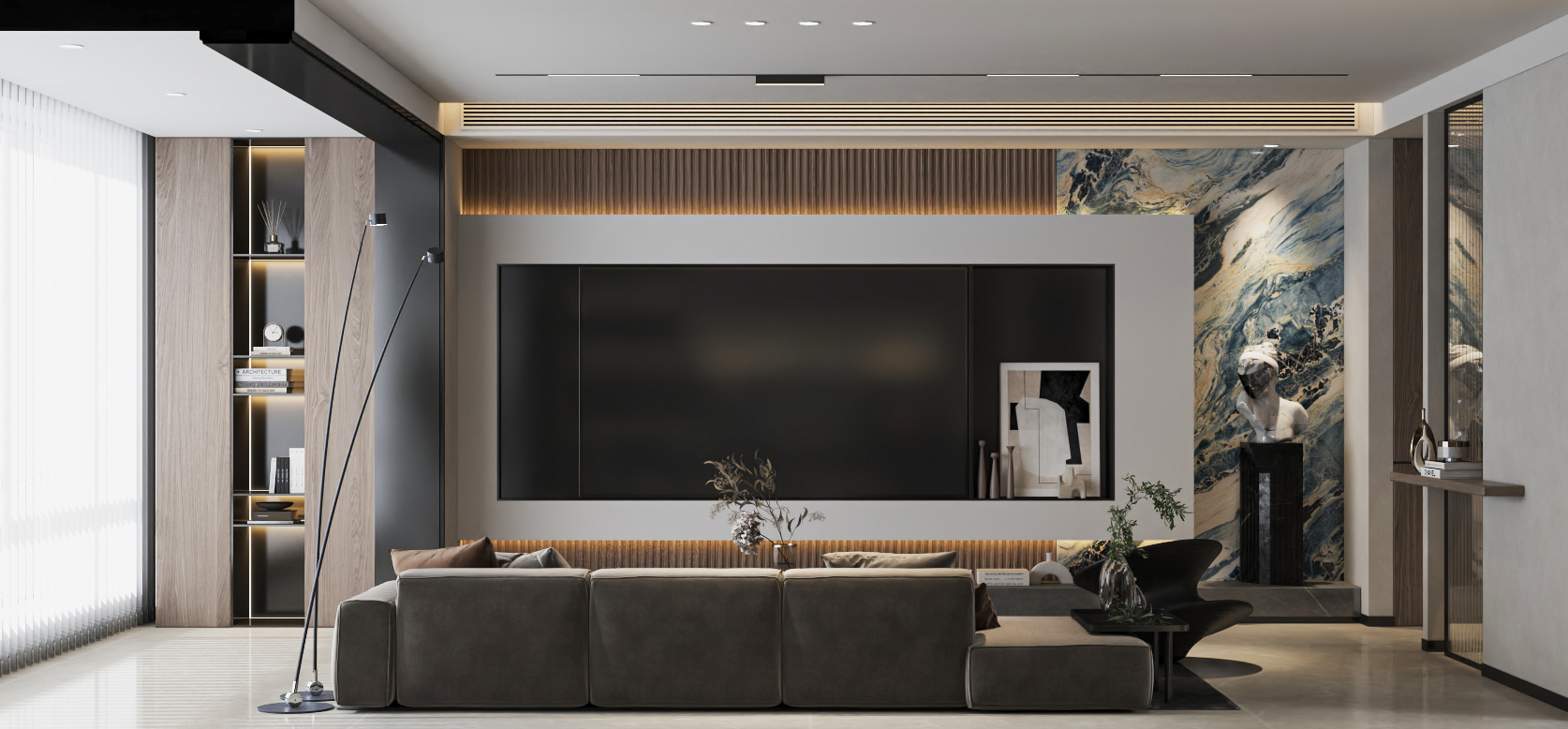 沈阳华发中东首府127㎡样板间现代轻奢设计-0