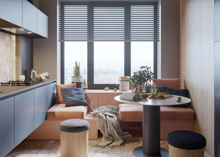 89㎡三人公寓用活动式家具把用餐空间变 lounge  MOPS architecture studio-0