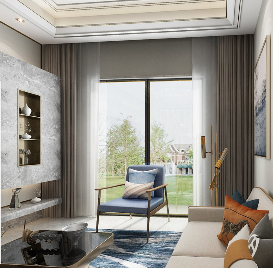 现代轻奢别墅设计,演绎都市优雅生活-2