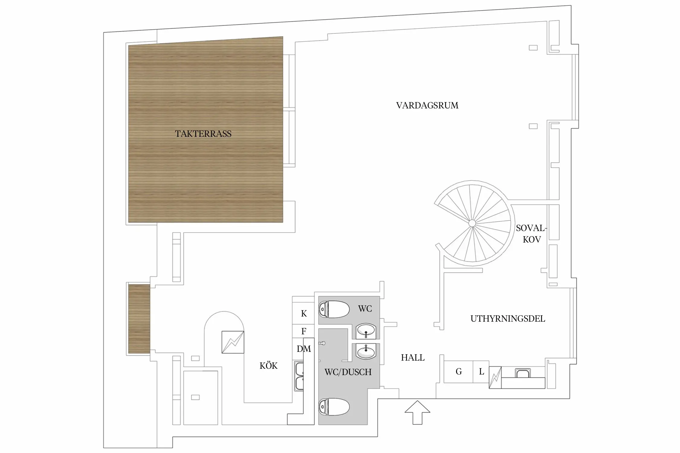 瑞典顶层复式公寓的露天阳台设计-22