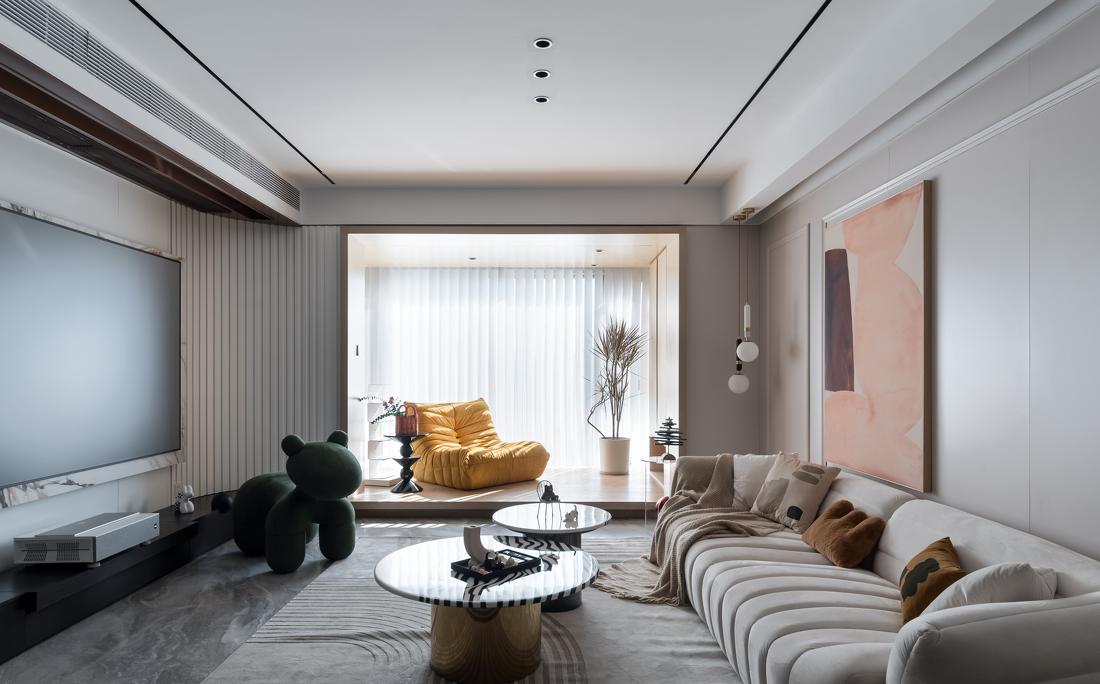 现代奢宅轻调 · 狭长户型的妙手改造-44