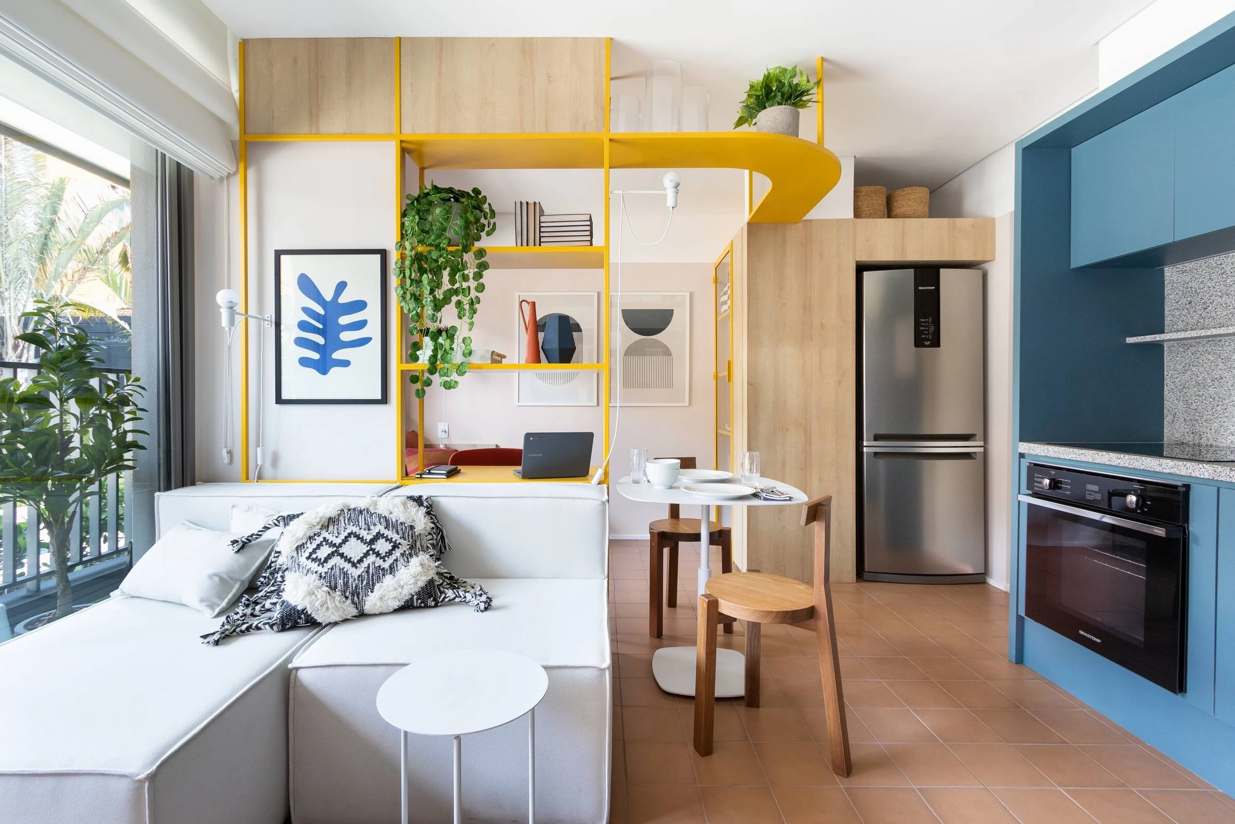 巴西圣保罗 37 平米紧凑公寓的活力设计-12