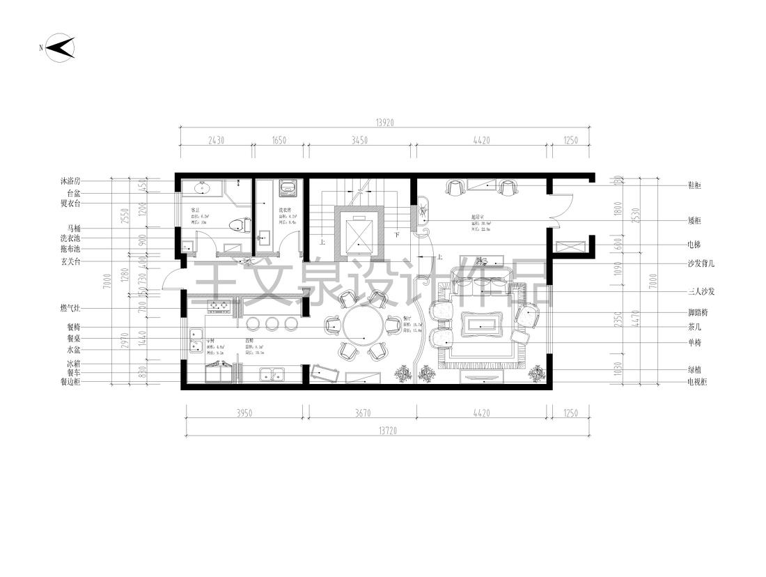 
法式欧式新中式别墅设计作品王文泉22 -8