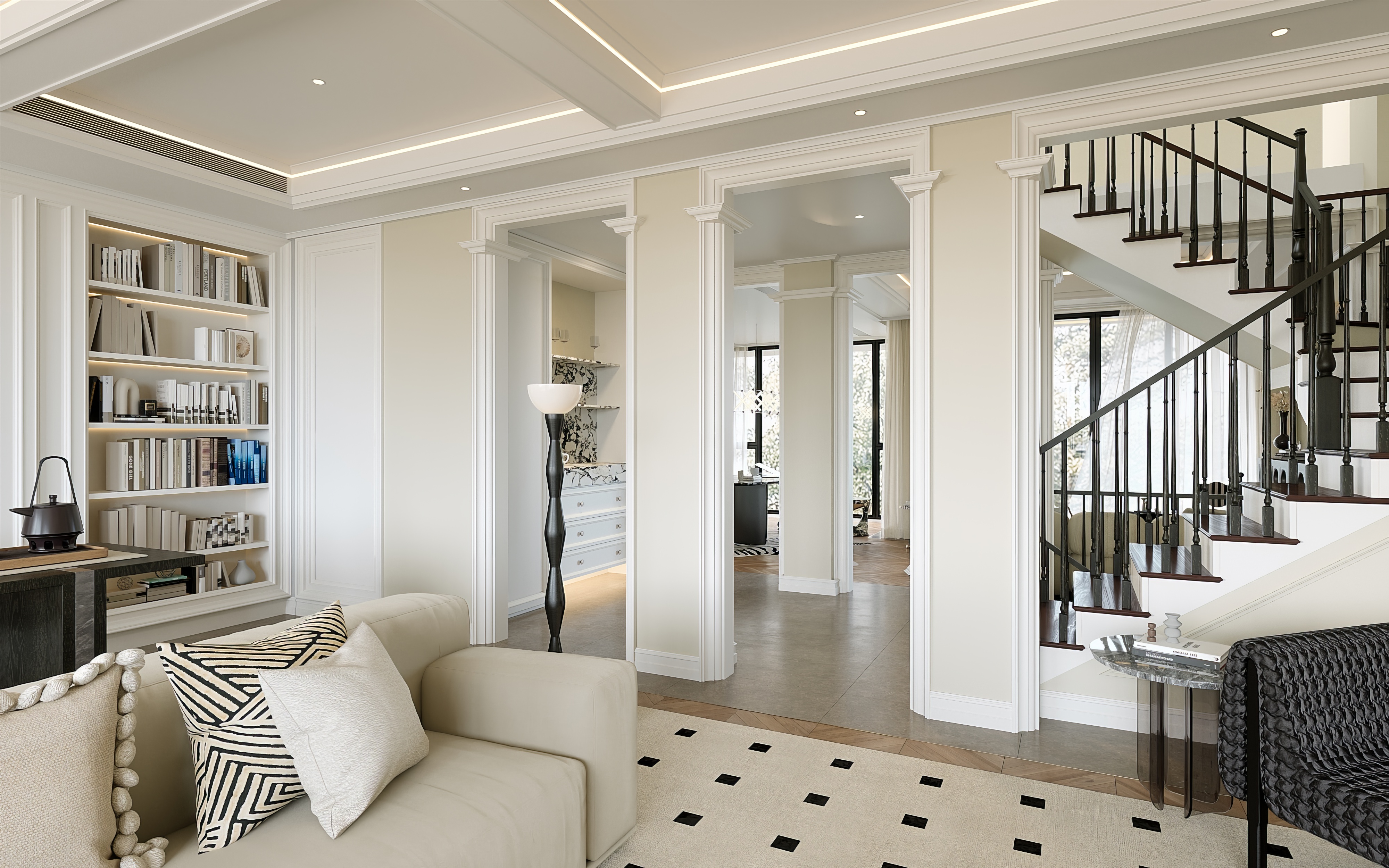 清馨美式客厅-4