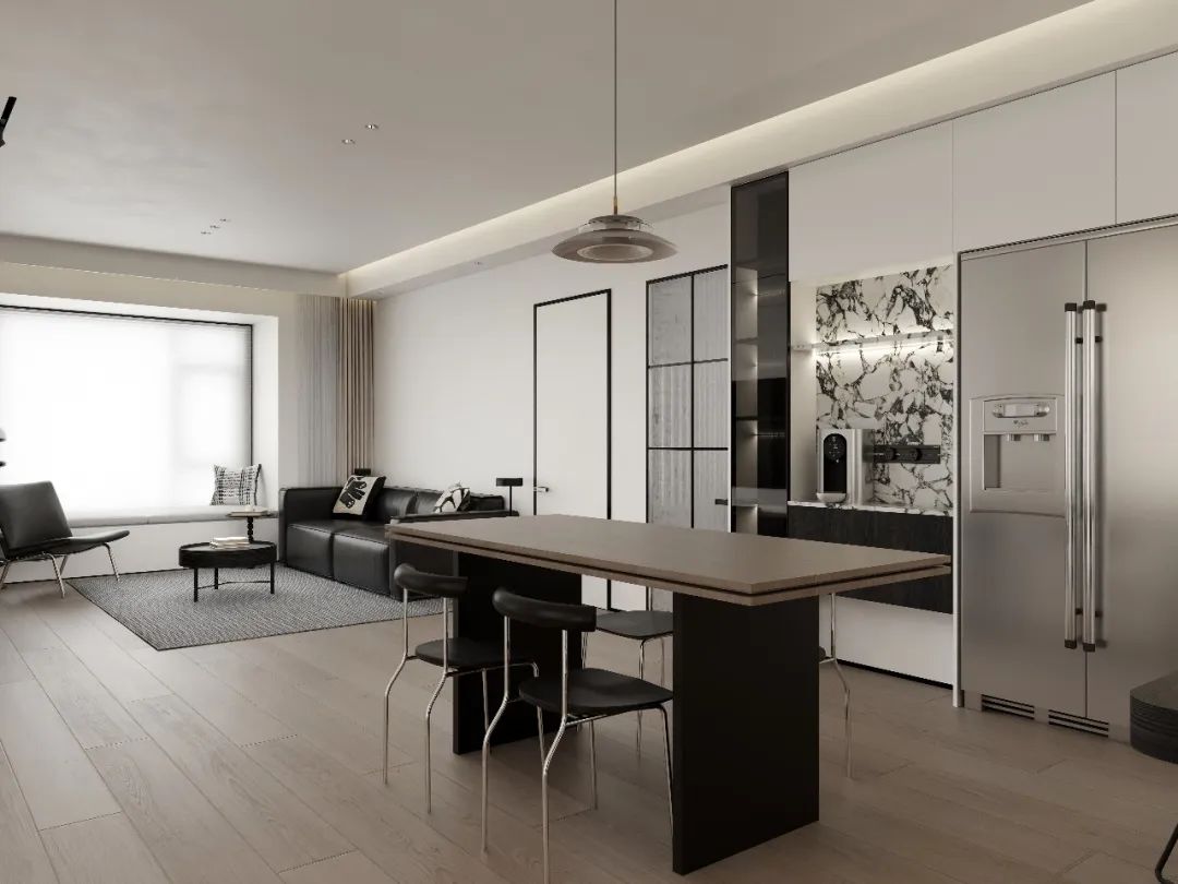 金海国际 · 96m²极简黑白灰家居设计丨中国北京丨梁筑空间设计-15