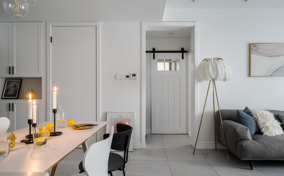 上海北欧风公寓设计,皇家代尔夫特蓝的 INS 风情-34