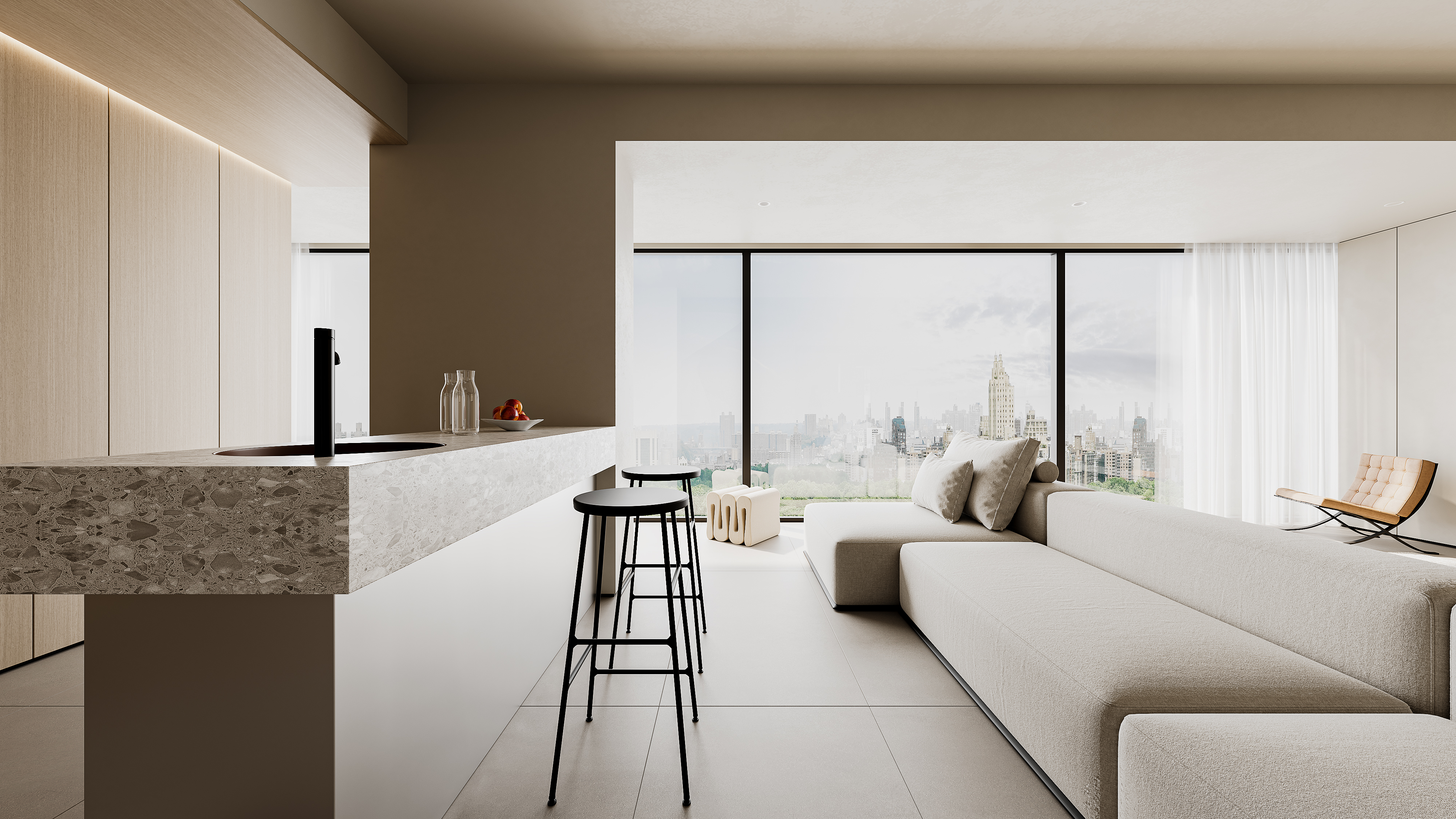 近期渲染 现代极简  合作看主页加W-1