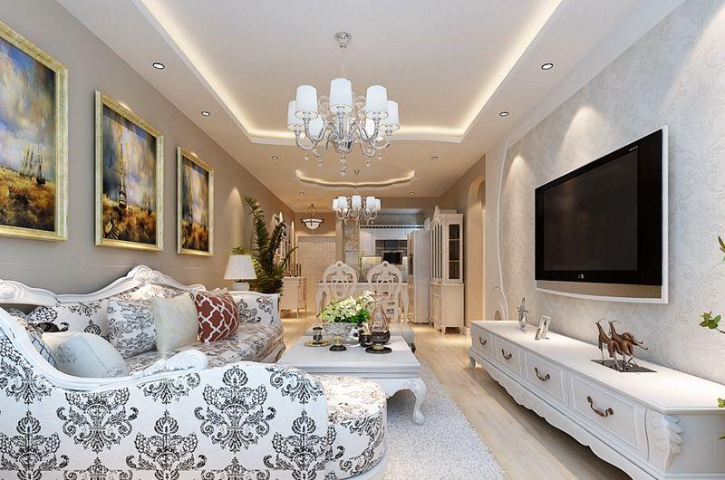 哈尔滨实创装饰诠释鲁商松江新城99平优雅欧式两居-15