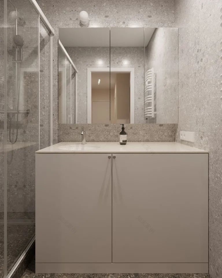 现代一室一厅 68㎡公寓丨室内设计工作室 nude-56