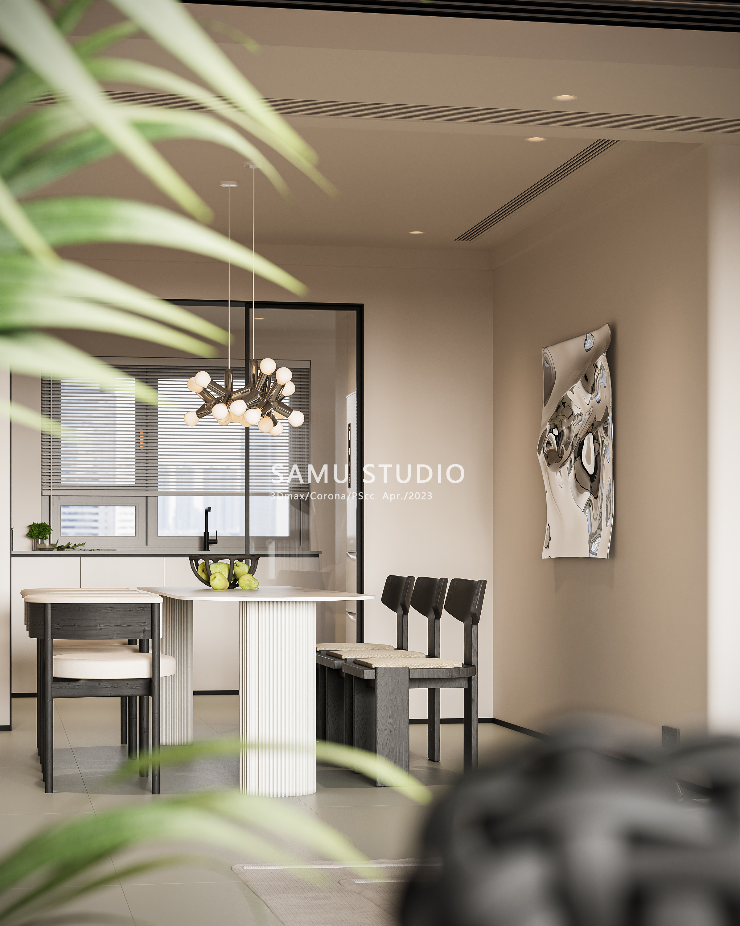 奶油风客餐厅丨SAMU STUDIO-10