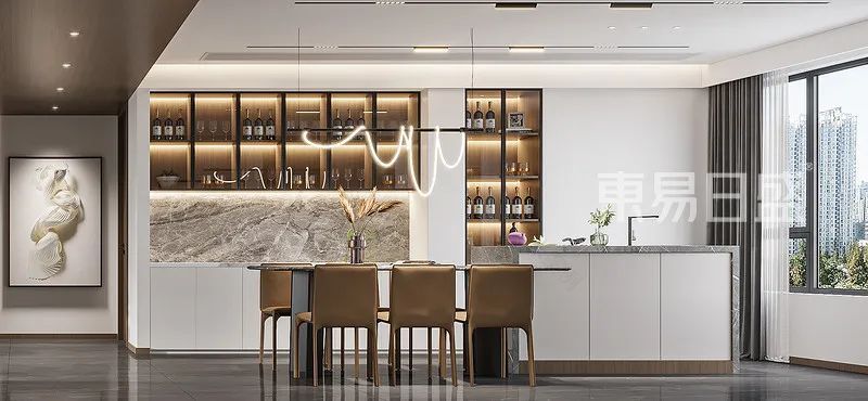 180㎡轻奢风设计,黑白灰咖的精致生活-24