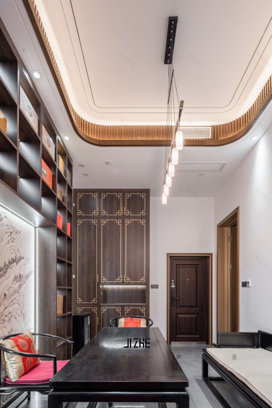 天津黛湖花园新中式雅致空间设计丨中国天津丨吉喆筑造设计部-85