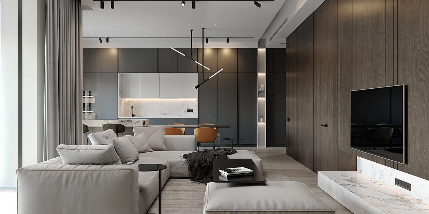 148㎡住宅设计 打造宁静和谐的居住空间-1