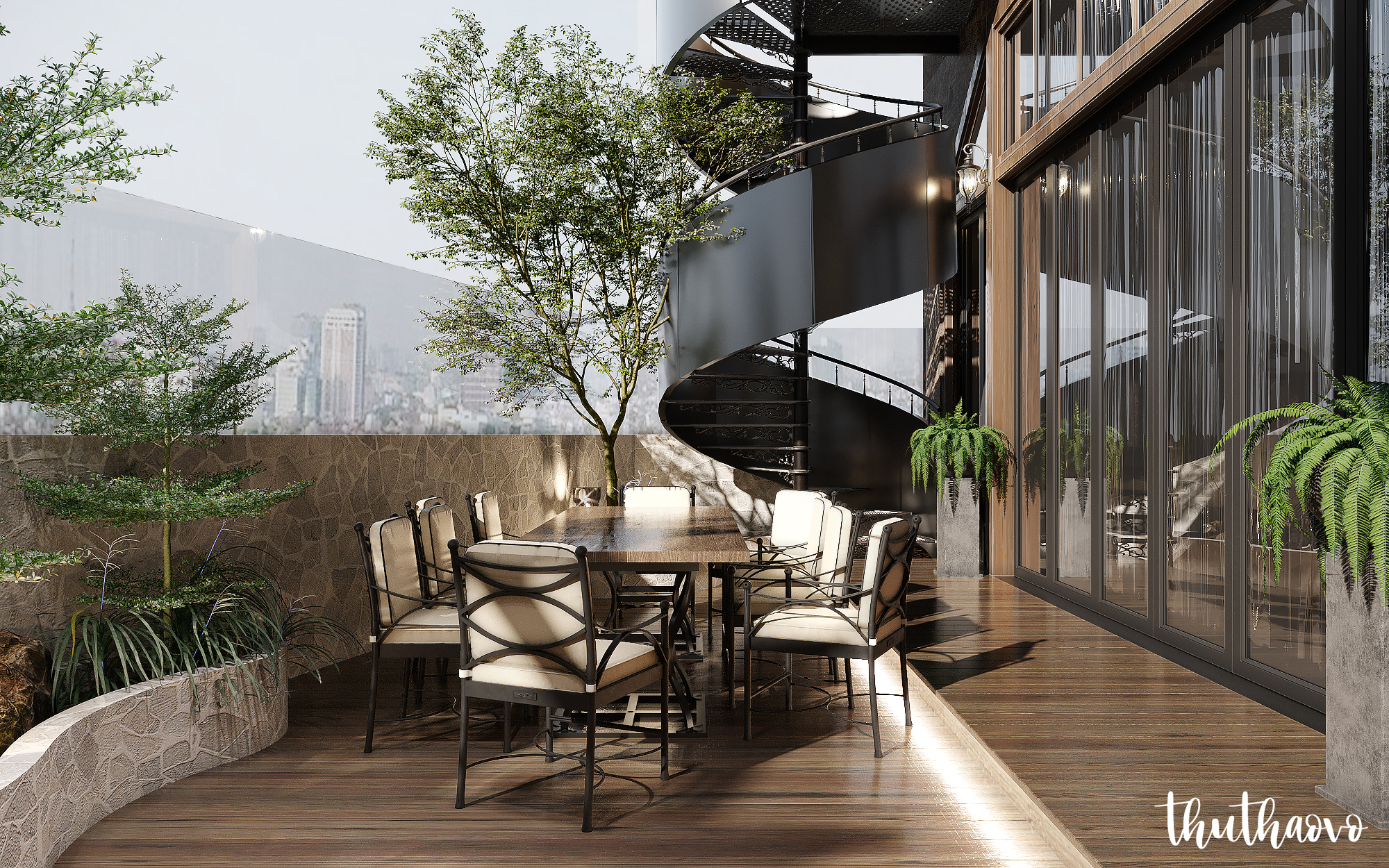 "RUM" ROOFTOP GARDEN RETREAT RUSTIC STYLE-10