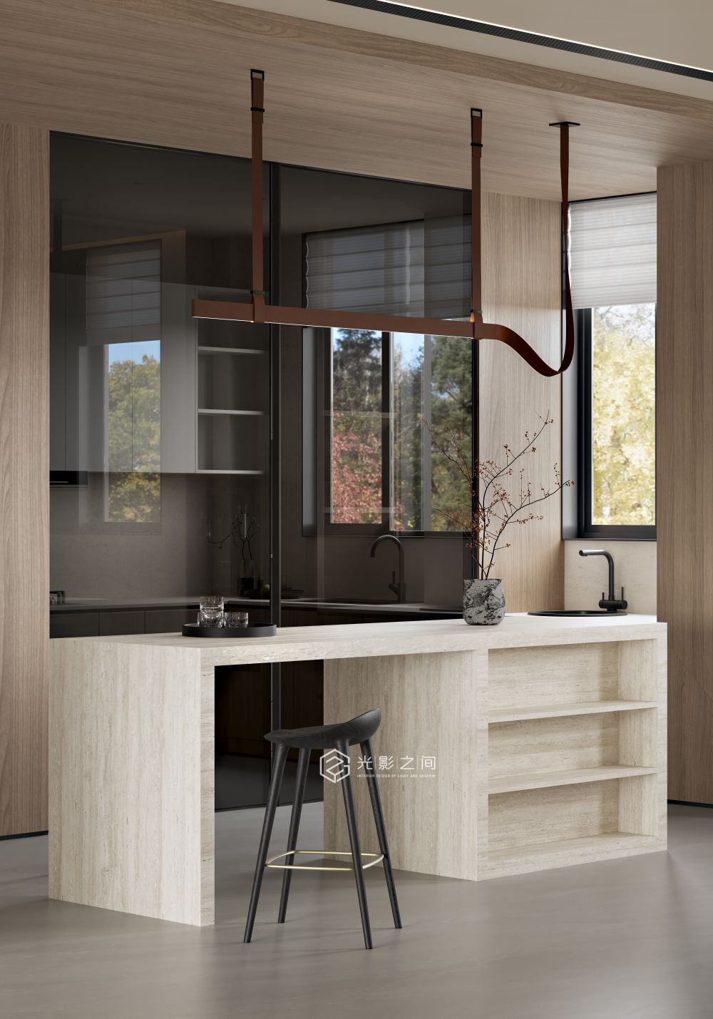 效果图|别墅里的空间设计表现-7