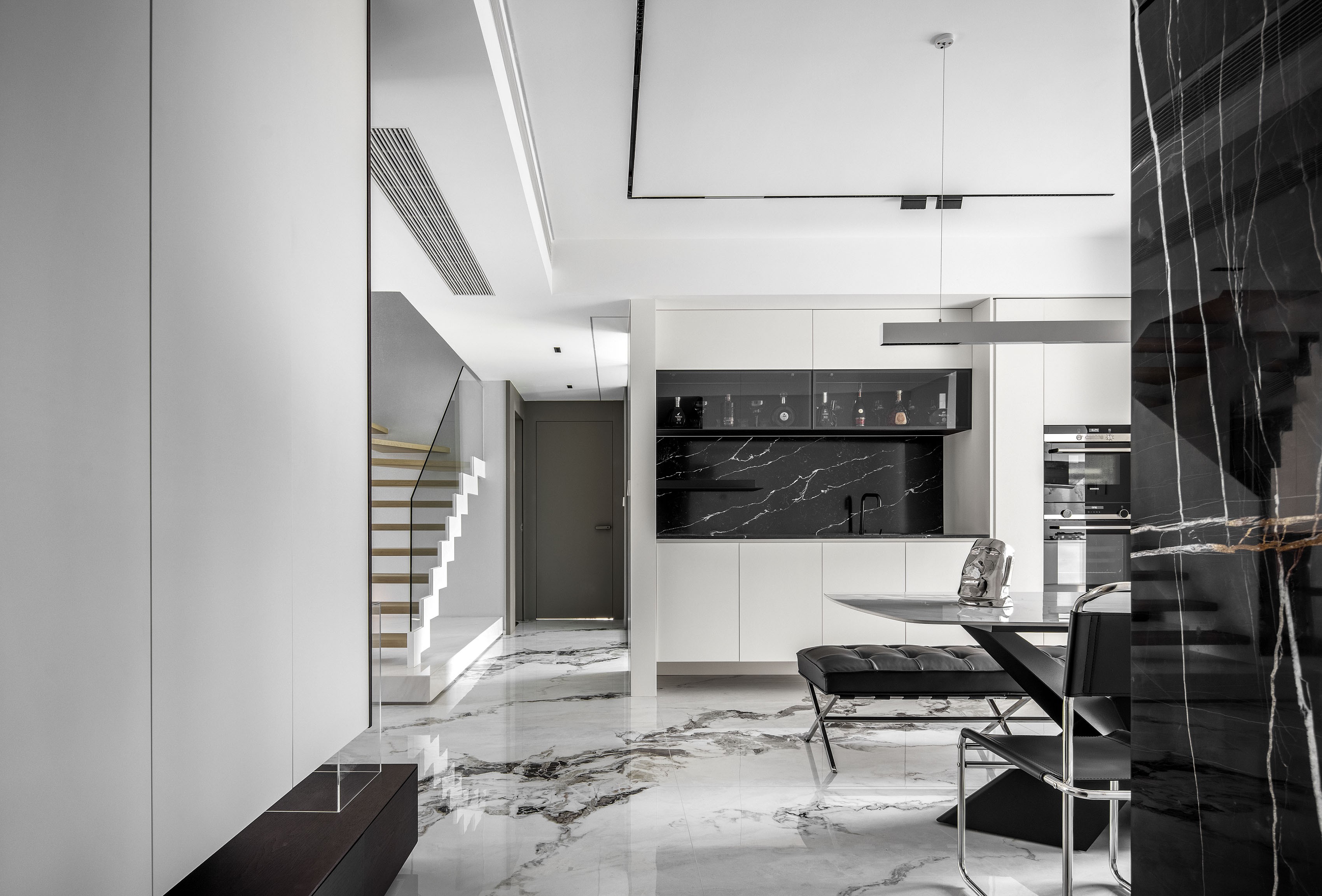 170㎡上跃简约色彩设计丨中国温州丨原石空间设计-4