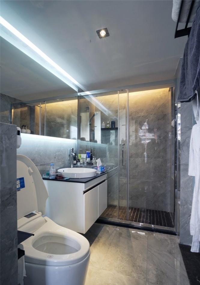 广州 180m²黑白灰原木色简约风格定制案例解读-8