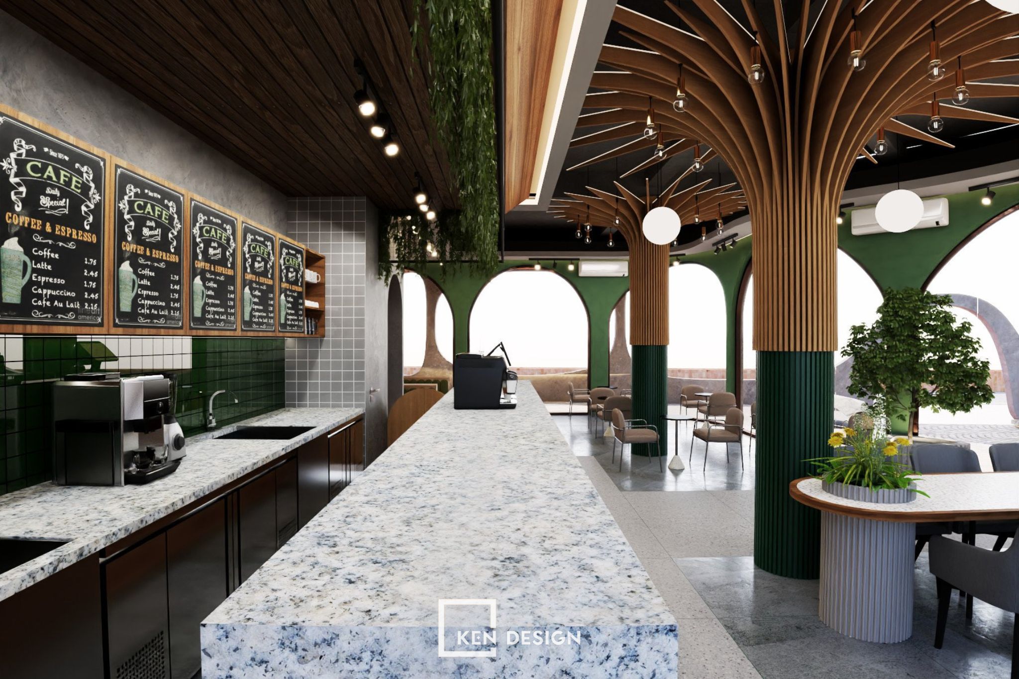Green Coffee咖啡馆设计丨越南丨KenDesign-43
