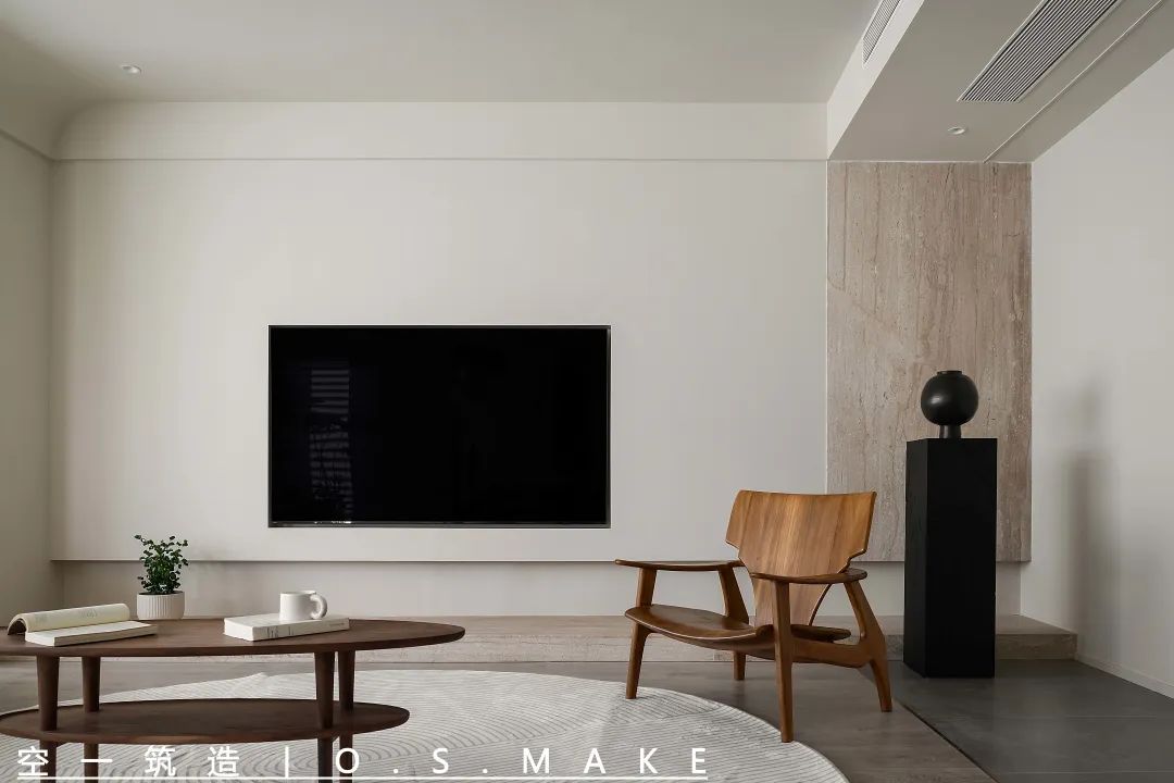 轻侘寂美学 · 重庆公园大道140平米三室一厅设计案例丨中国重庆丨空一筑造-42