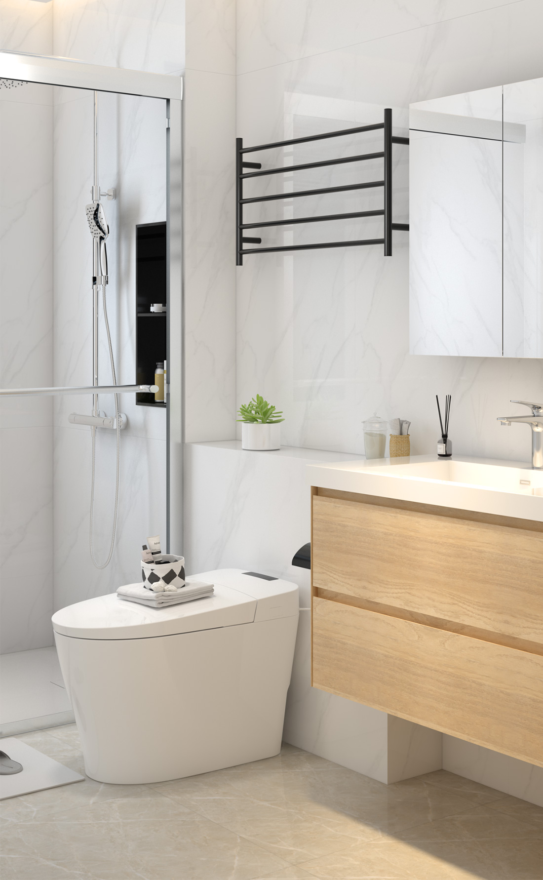 3·78㎡,#G1427220  V4 纯白+原木·日系简约风的清新丨鸽盟·厨卫改造家-12