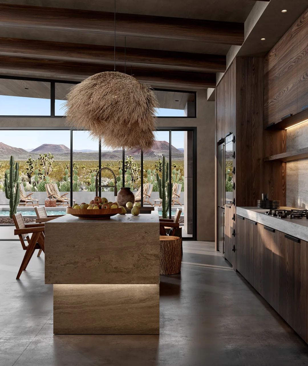 美式侘寂风餐厅设计丨YanaPrydalna-62