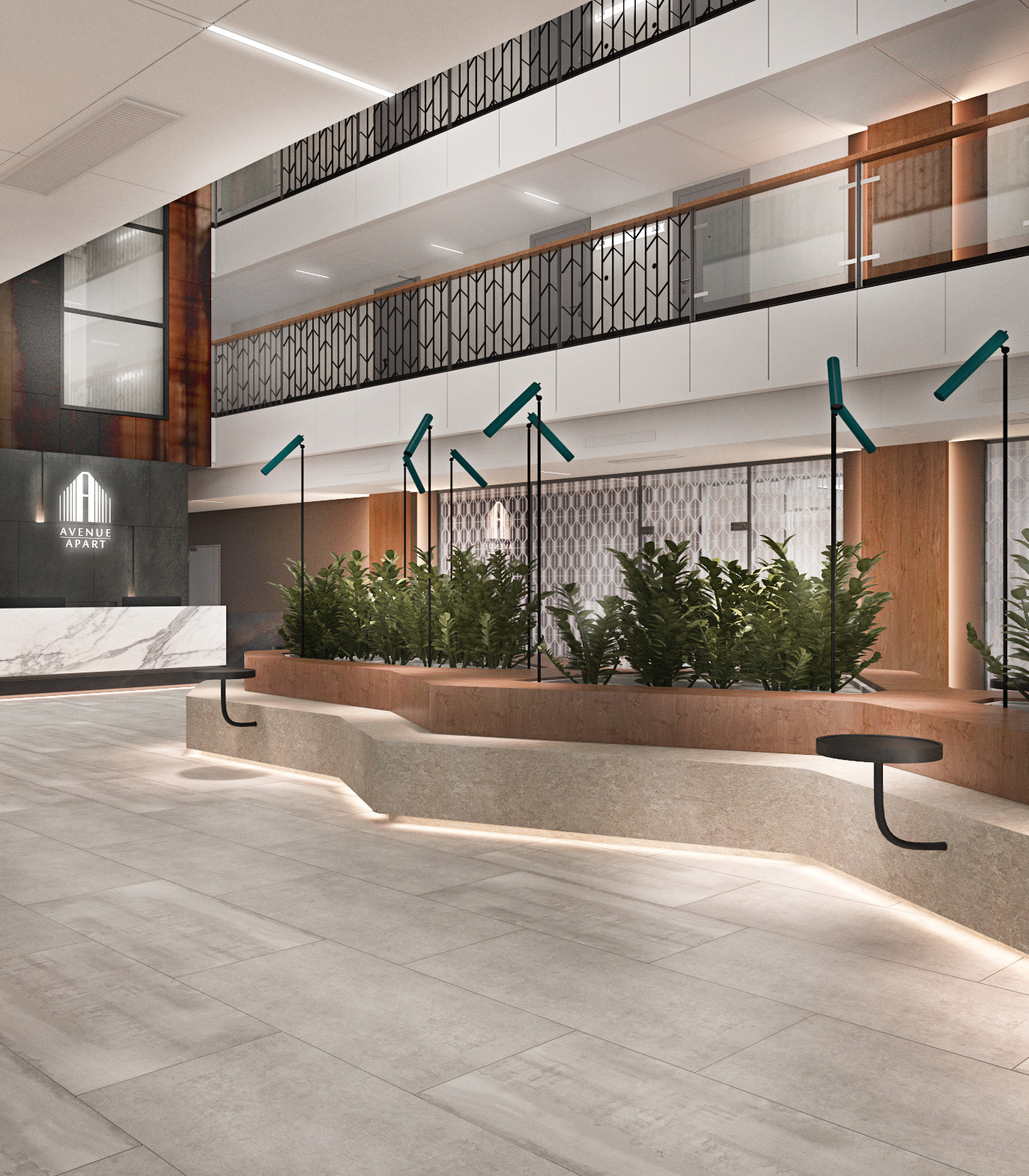 酒店大堂设计丨RedLine 设计工作室-2