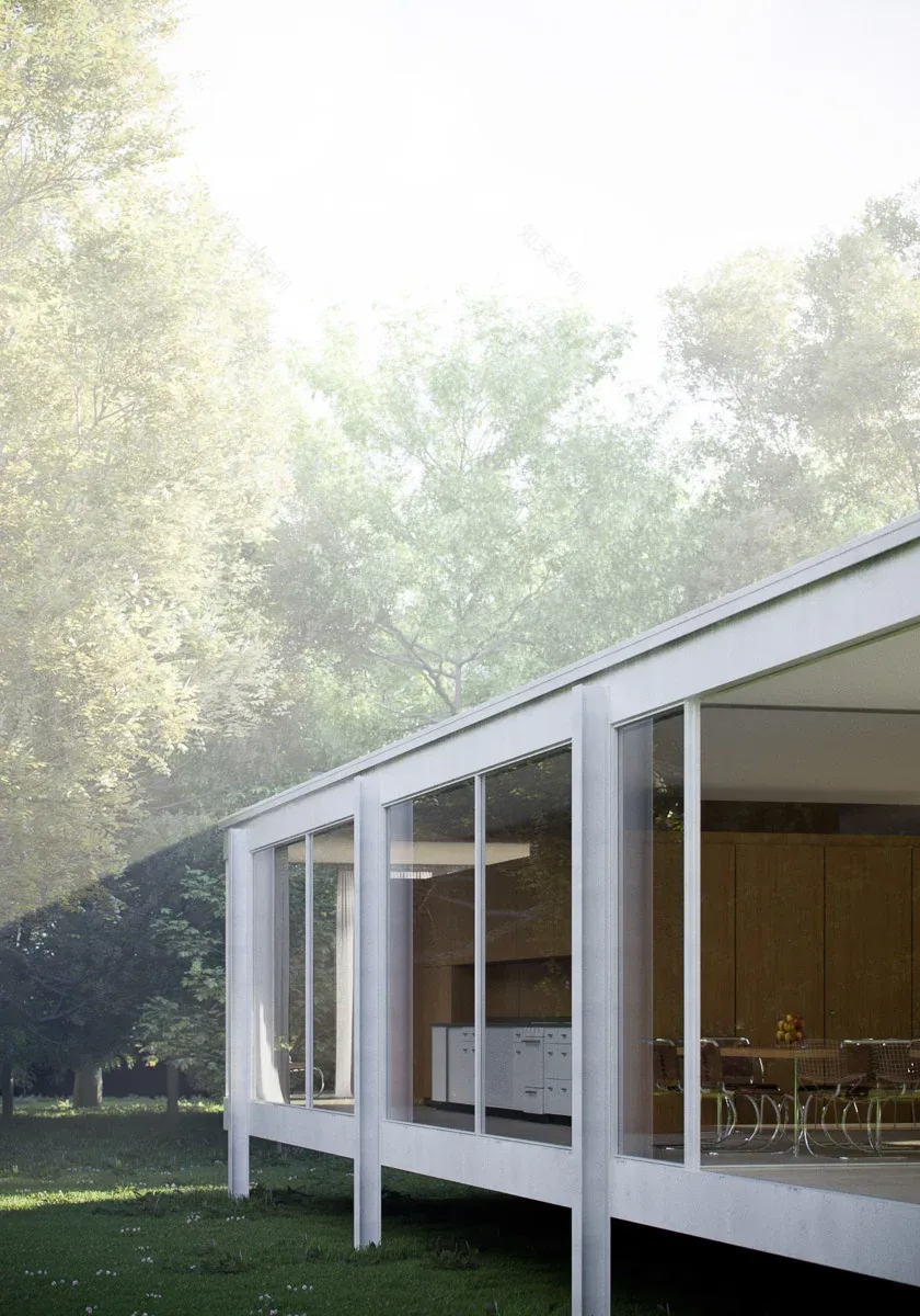 Farnsworth House(范斯沃斯住宅)丨Mies van der Rohe(密斯·凡·德·罗)-5