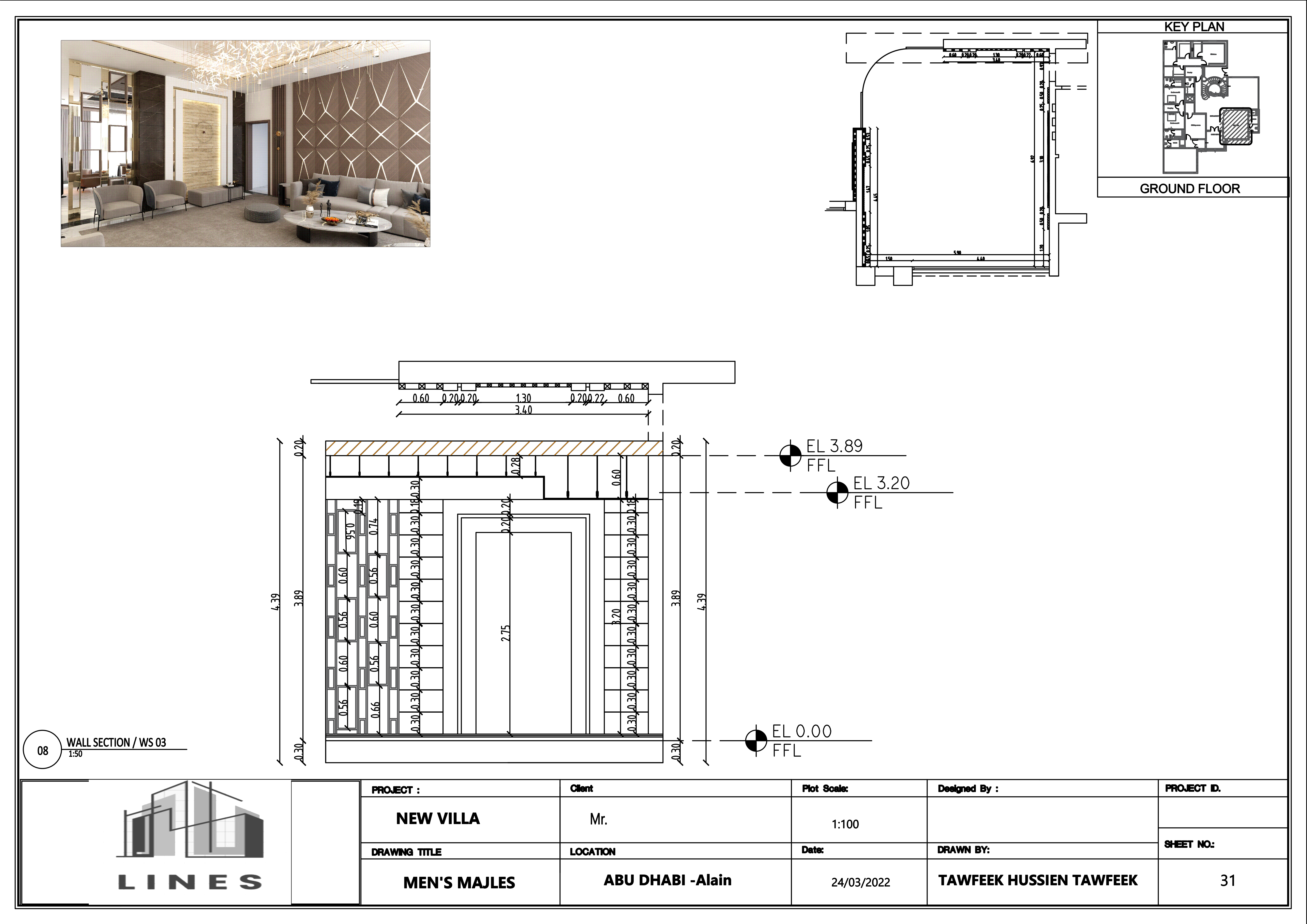 shop drawing for reception hall-30