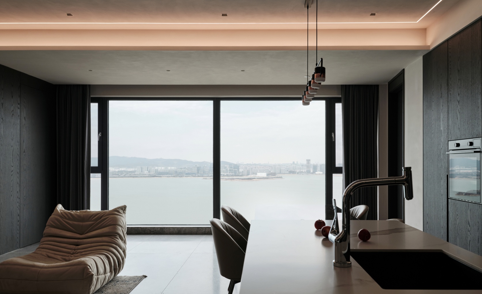高级灰湖景房丨中国苏州丨晓安设计-1