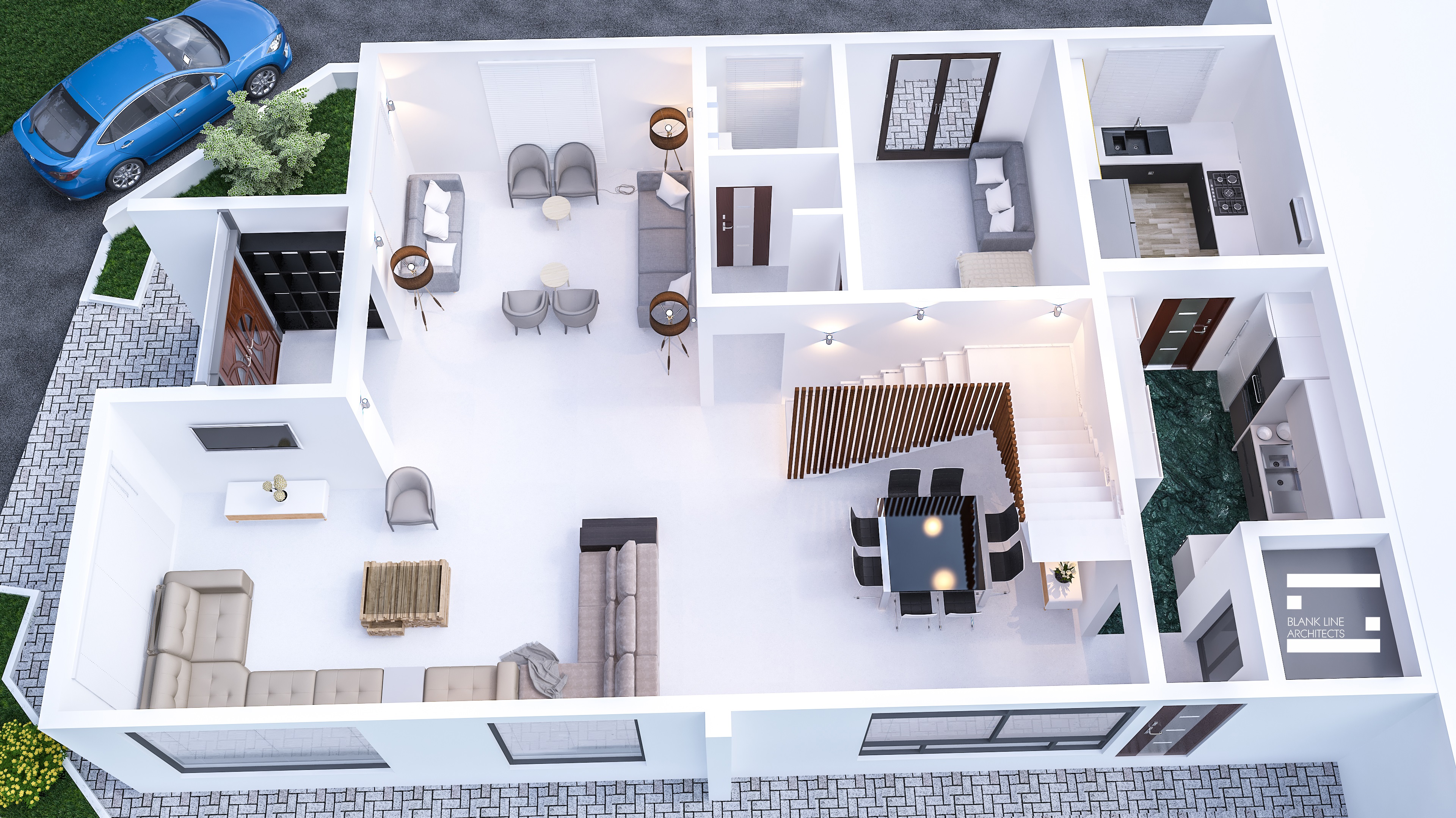 两层别墅扩建项目丨巴林丨Akbari Architects-11