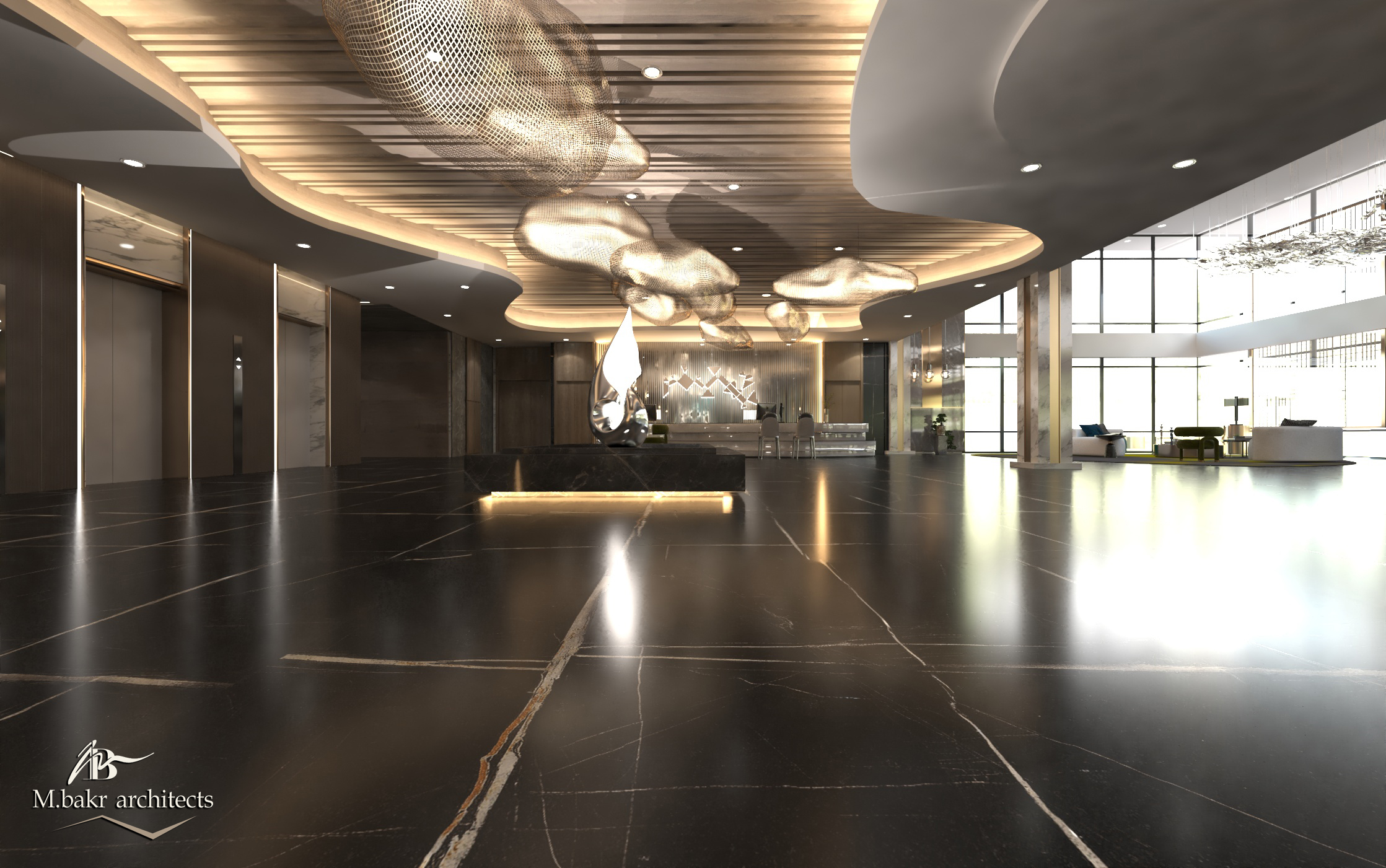 Design of a reception lobby for a hospital in Riyadh-6