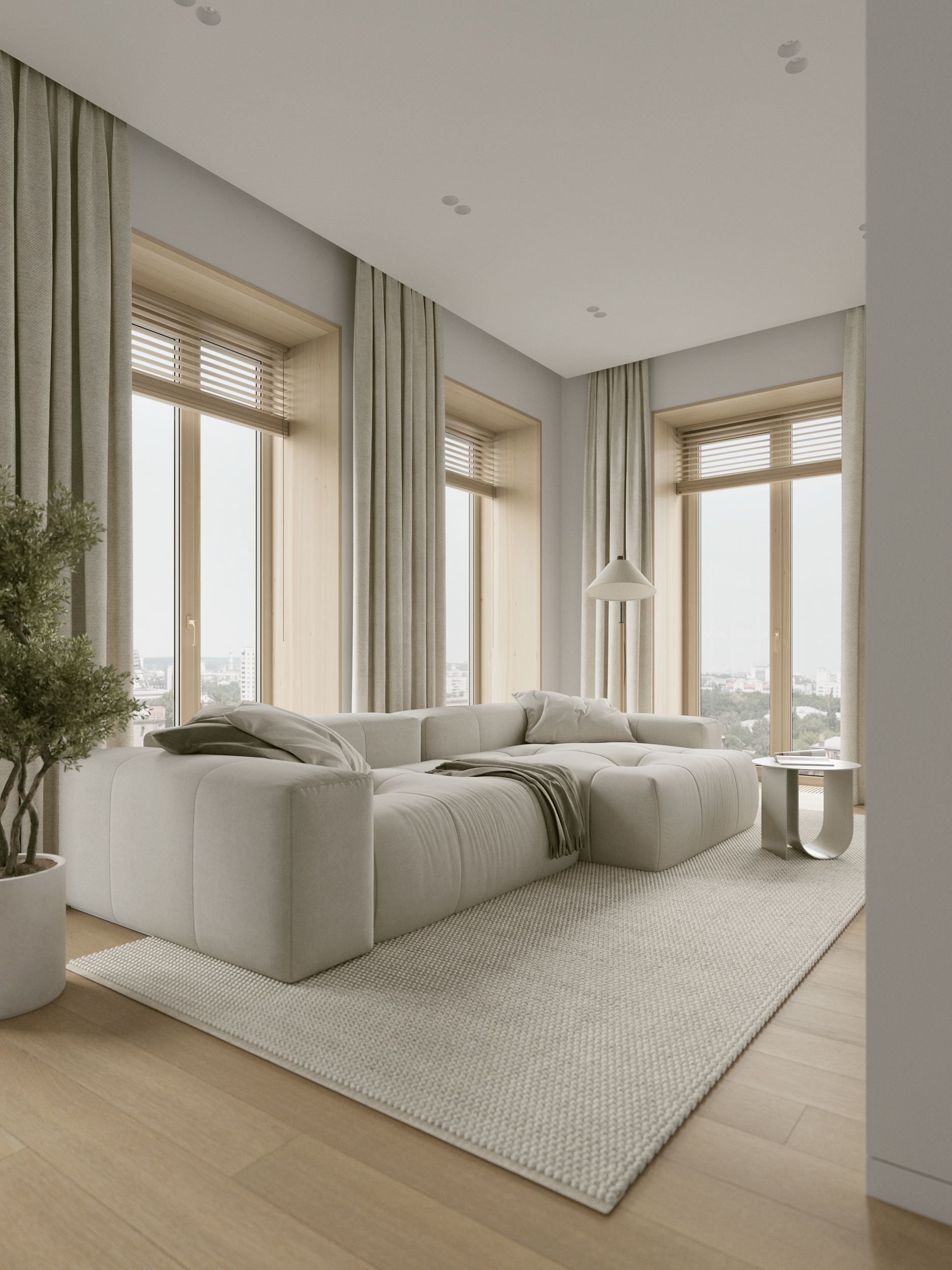 极简室内设计；极简室内风格（注：Minimal Interior常见指室内空间呈现极简主义的设计或风格，两种表述侧重点略有不同，可根据具体语境选择，若仅从最宽泛理解，极简室内设计更合适） 丨俄罗斯莫斯科丨Andrey Popov-15