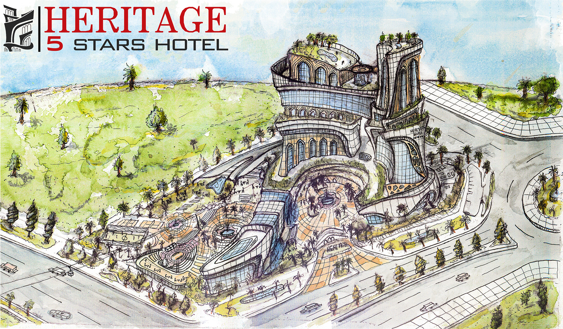 HERITAGE 5STARS HOTEL(毕业项目)丨埃及开罗丨HELWAN UNIVESRITY MATARIA 分校建筑系-52