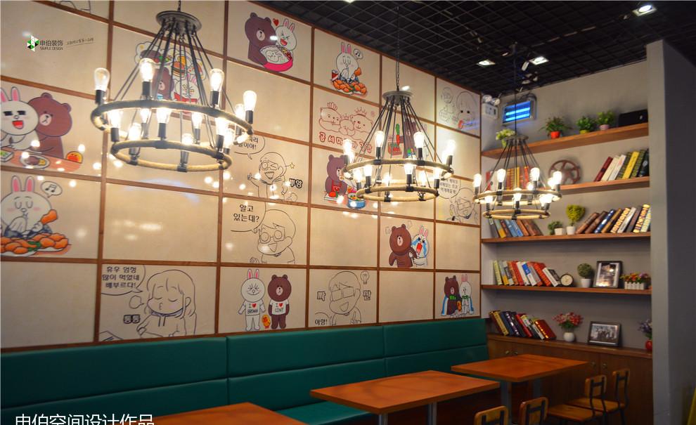 韩国啤酒炸鸡餐厅餐饮店铺装修设计-12