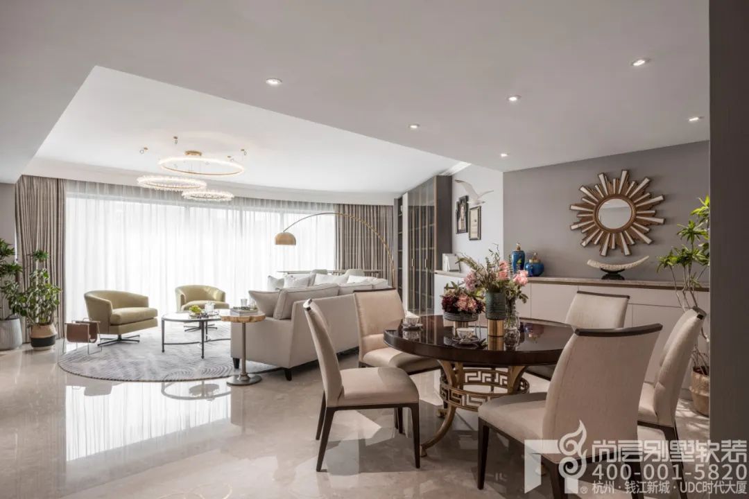 美式轻奢大平层丨尚层别墅装饰-14