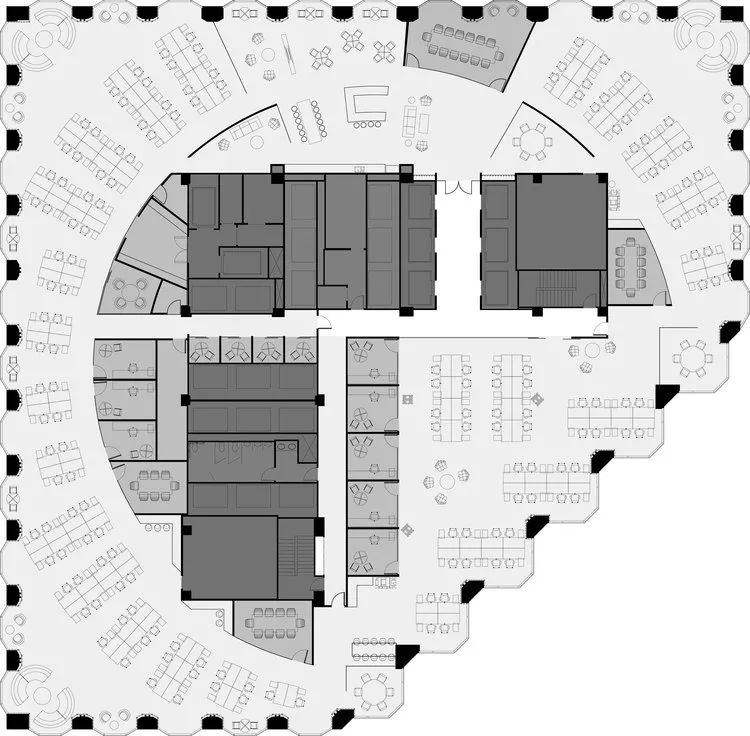 芝加哥 70 West Madison 老建筑转型奢华工业风办公空间-25