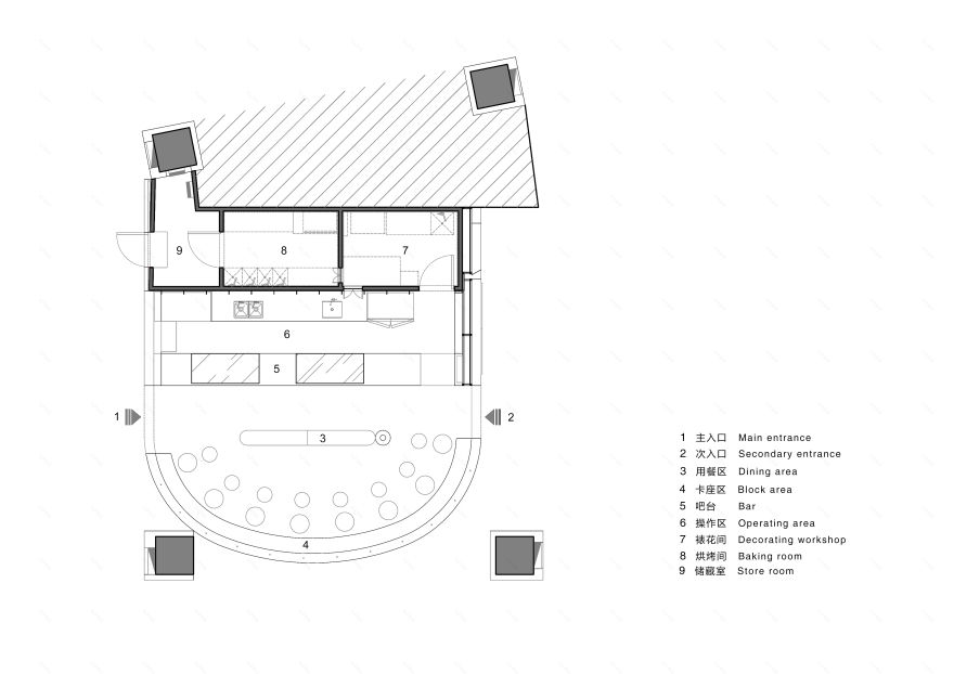 北京朝阳大悦城卷时 Jane's 甜品店丨中国北京丨Linkchance Architects-22