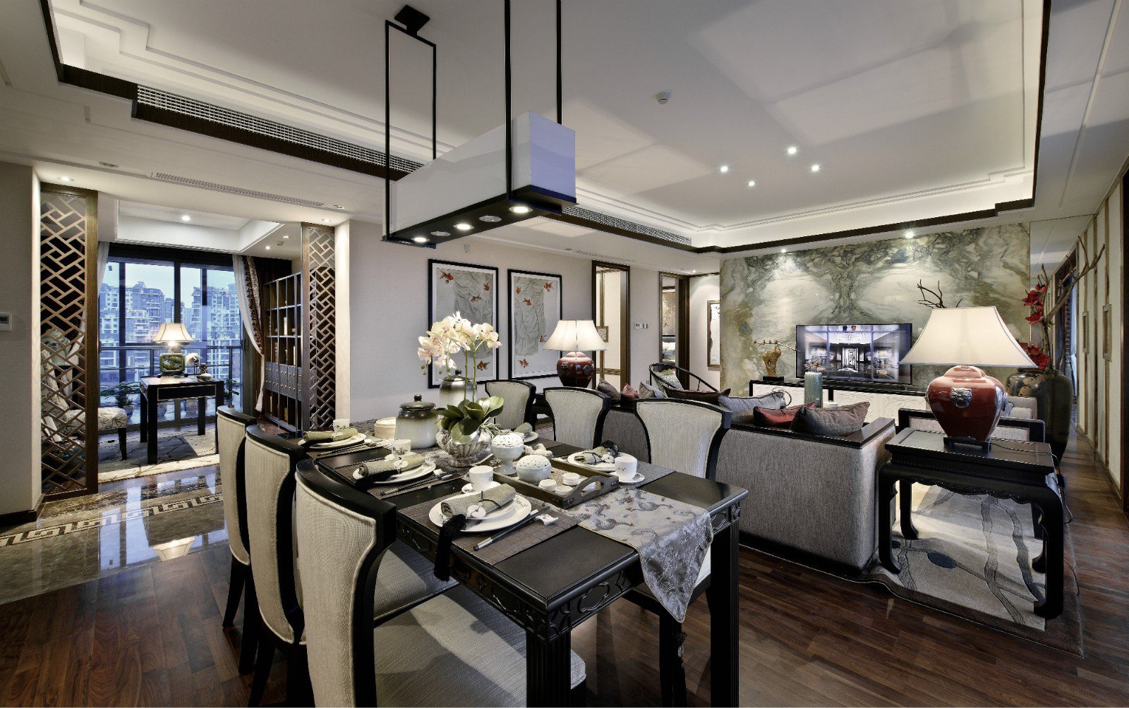 融林星海湾中式样板房-6