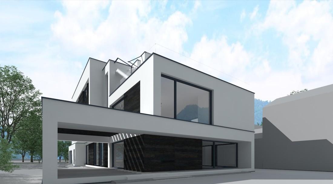 现代黑白极简别墅设计，自建房的优质选择-8