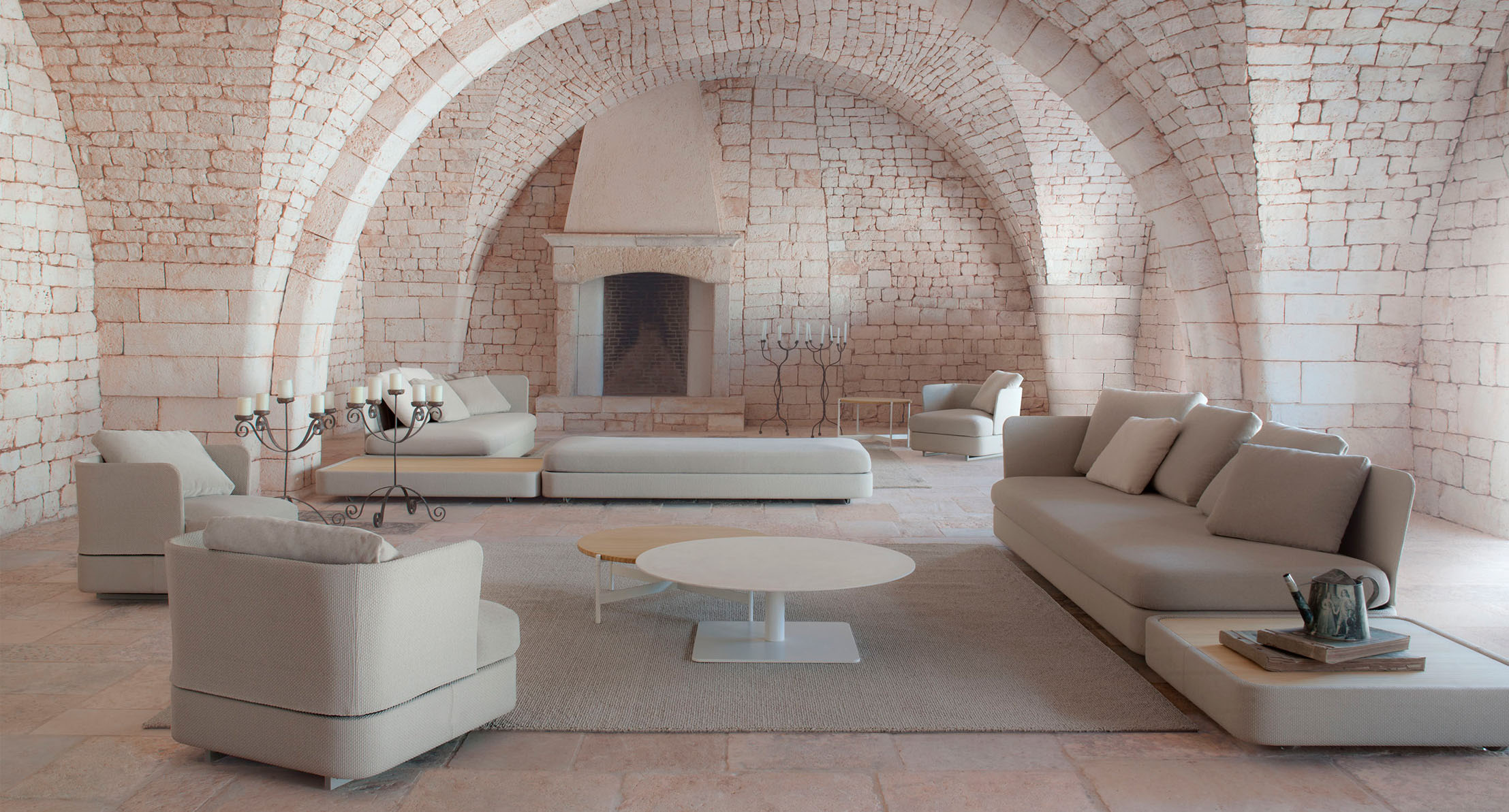 Cove, modular sofa and pouf - Paola Lenti - Outdoor-9