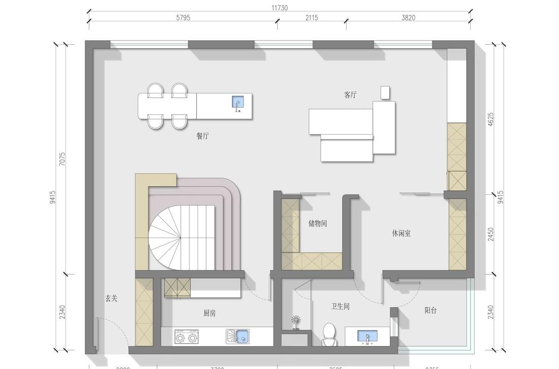 奶油白 loft 设计-37