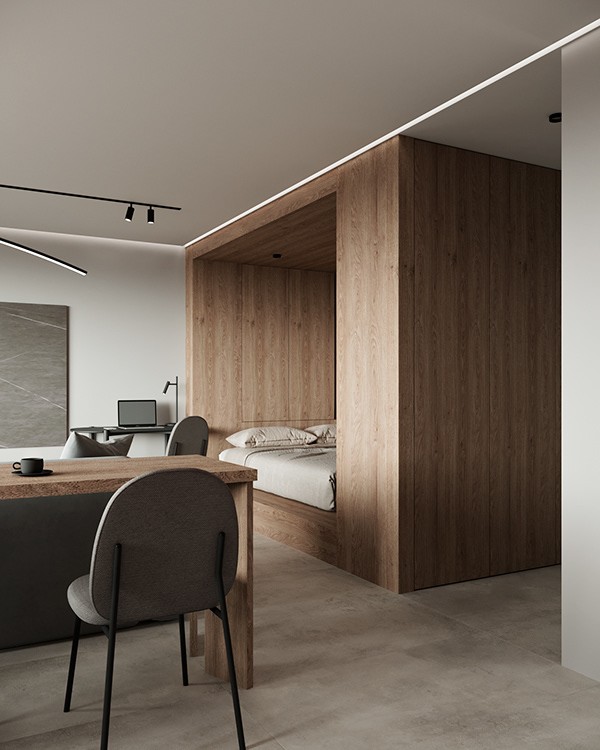 37.6㎡小空间公寓设计 超有设计感！-9