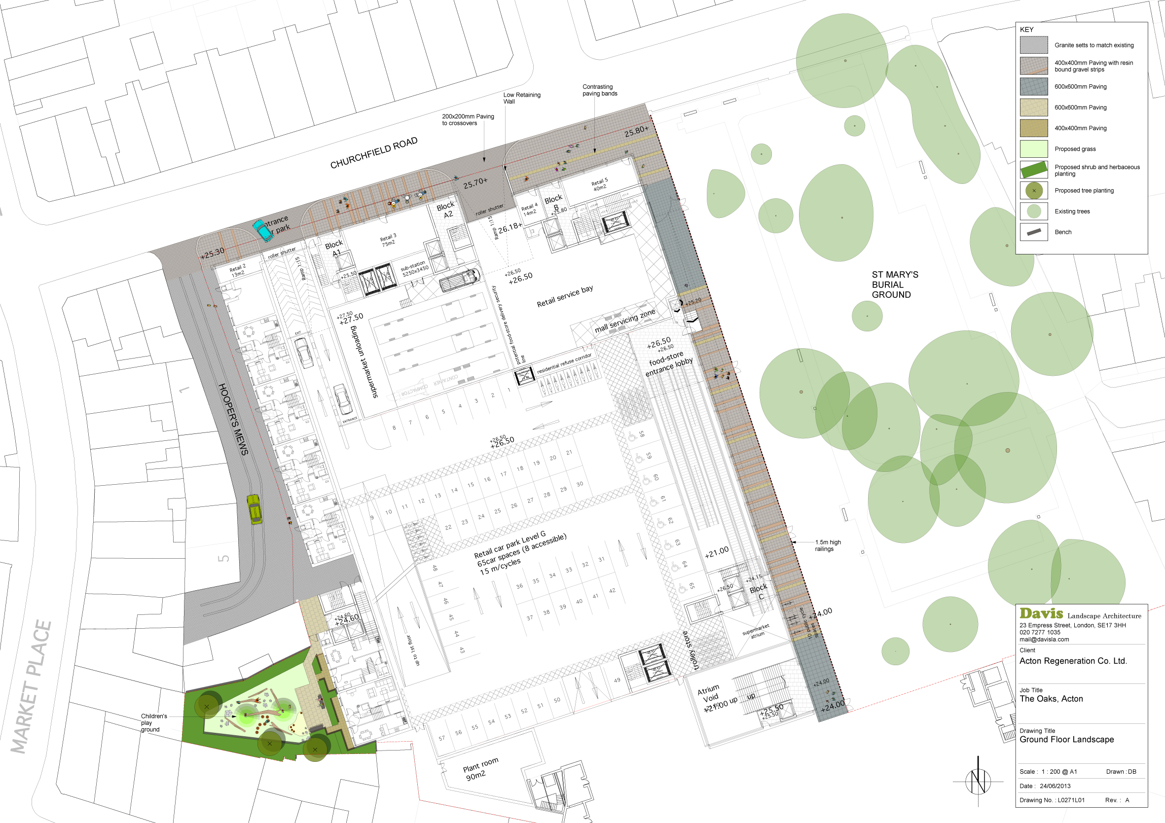伦敦西区混合开发景观设计-16