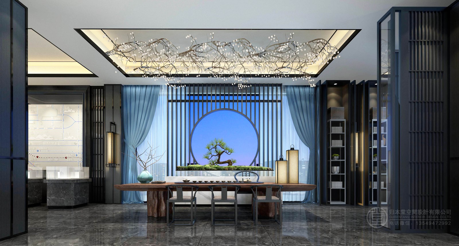 恒大滨江左岸销售部  归本堂空间设计-14