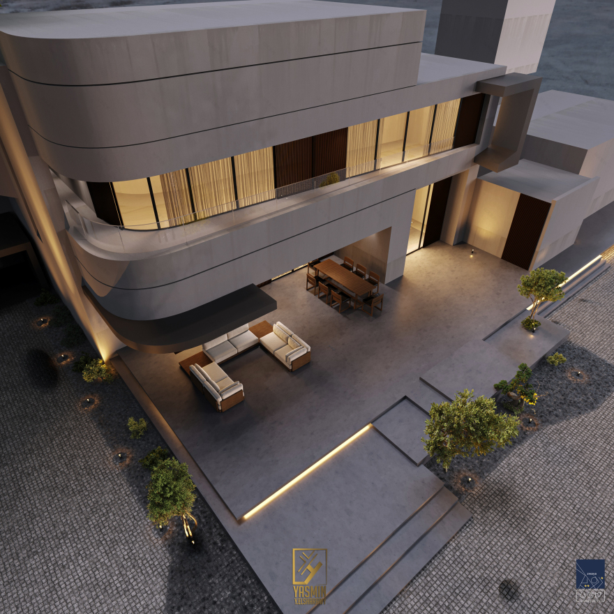 现代别墅外观和泳池设计丨yasminy.elsharawy-9