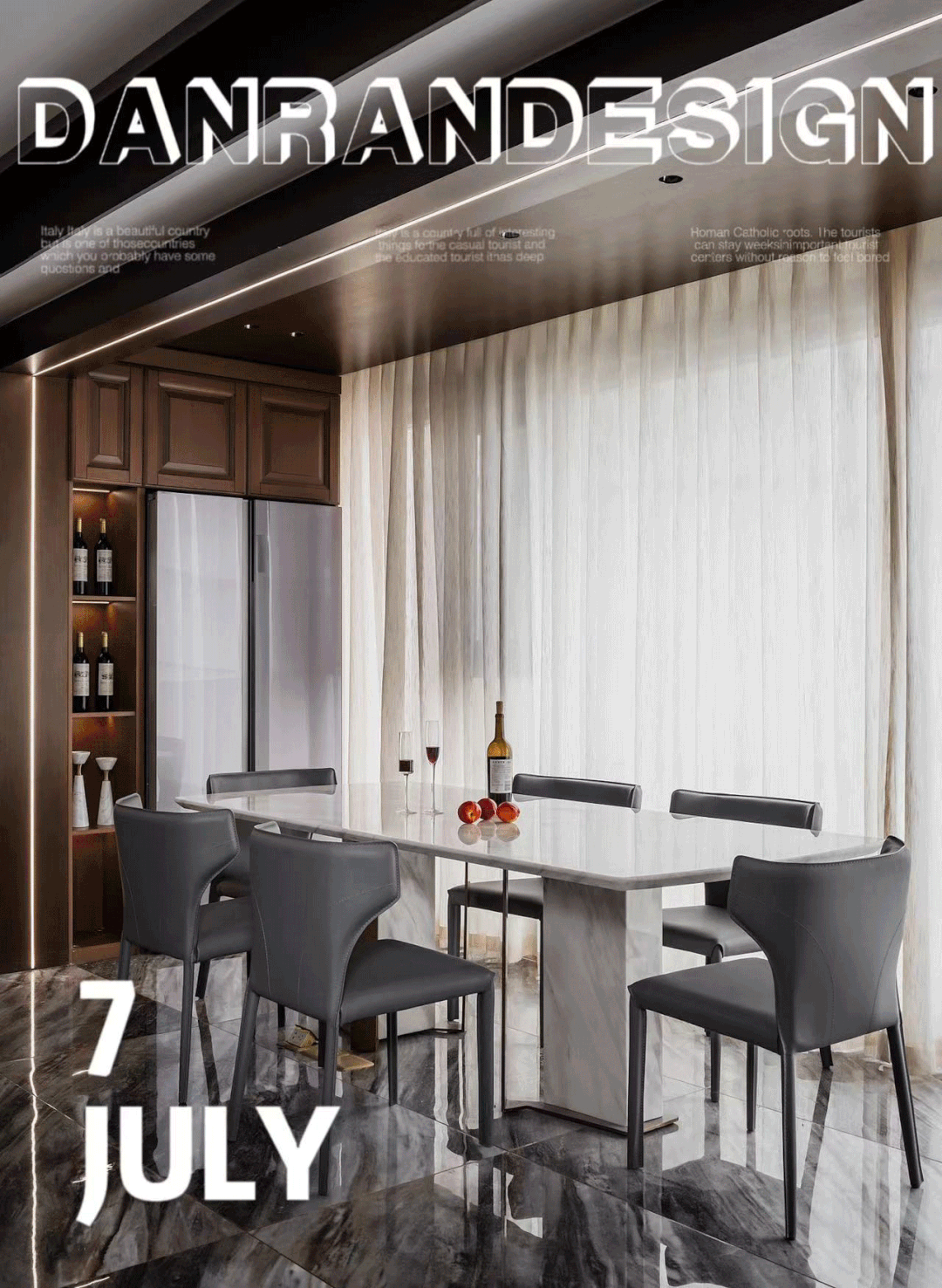 意式摩登风 · 招商云邸的三居室设计丨澹然团队-0