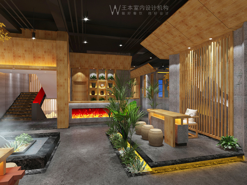 库尔勒围炉小院海鲜火锅店设计案例丨中国新疆丨万中设计王本餐饮空间设计机构-21