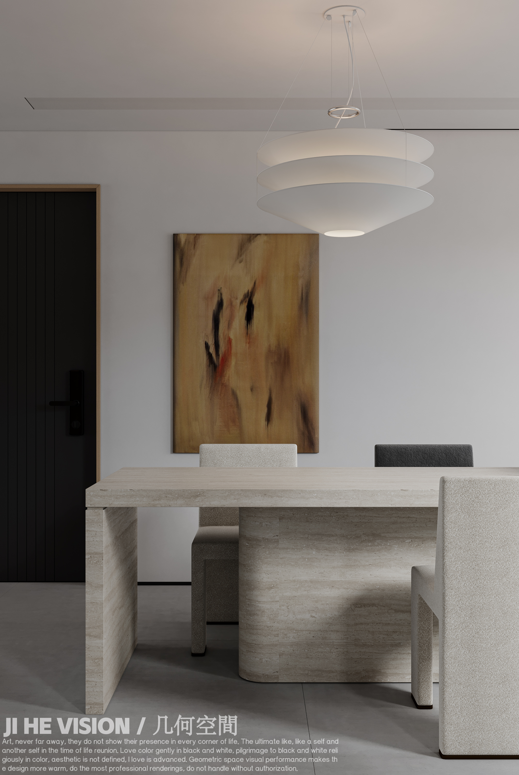 雍龙府原木现代空间丨几何空间视觉表现-5