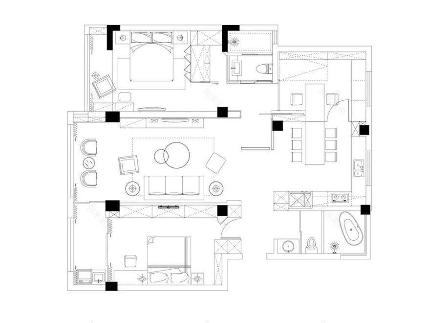 江苏东台 126㎡北欧风私宅,自然纯净的艺术空间-20