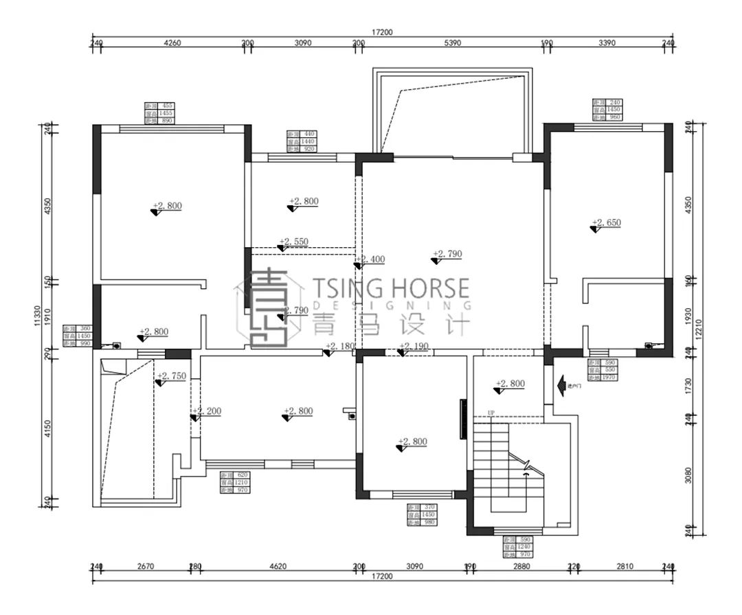 曲江公馆·310㎡顶复丨青马别墅空间设计-24